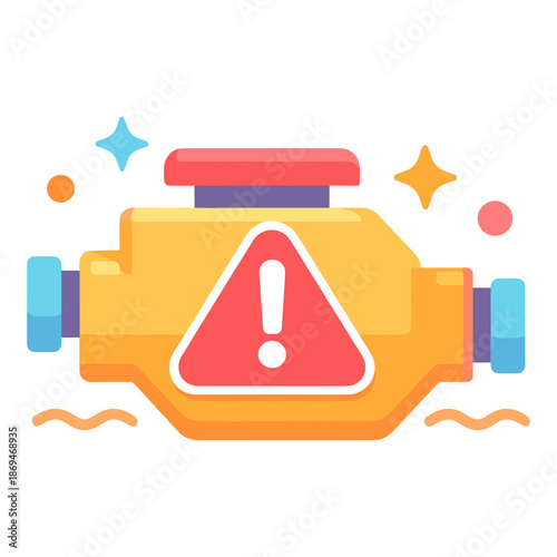 illustration of engine warning light symbol