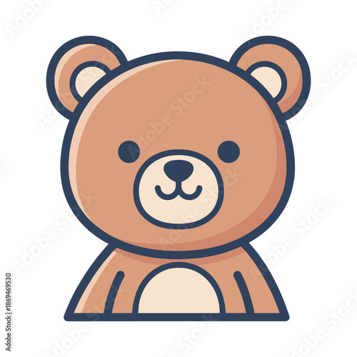 Adorable Cartoon Bear Vector Illustration