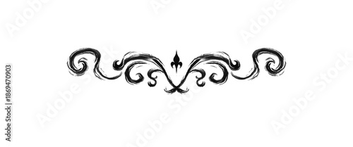 Decorative fantasy paragraph spacer smoke swirl baroque symbol