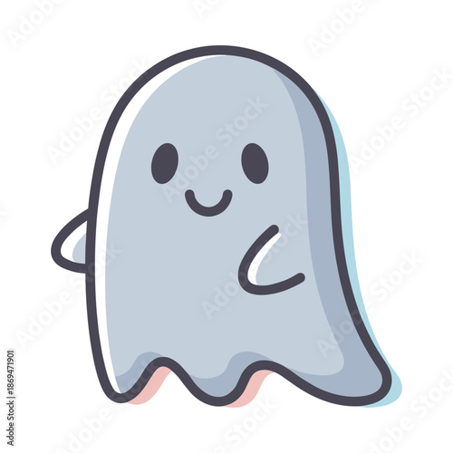 Cute Cartoon Ghost Illustration