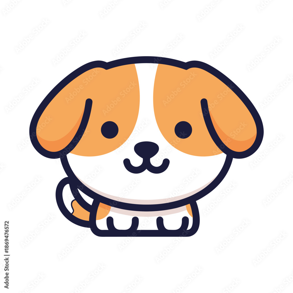 Fototapeta premium Adorable Cartoon Dog Illustration