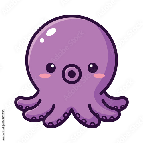 Cute Cartoon Octopus Illustration