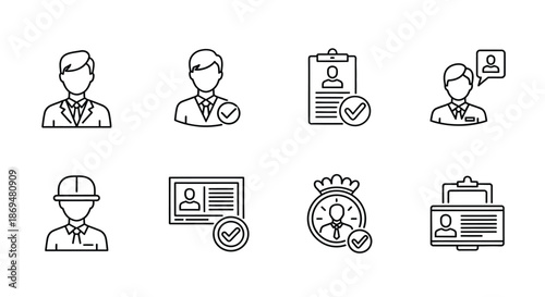 Professional verification and approval icons