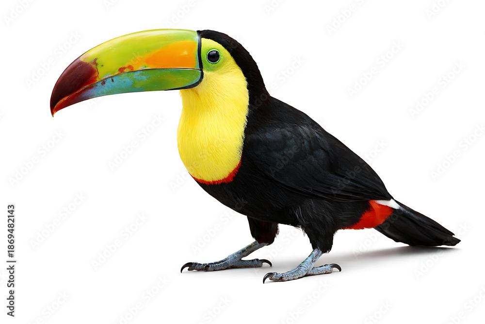 Obraz premium Keel-billed Touca, Ramphastos sulfuratus 🦜