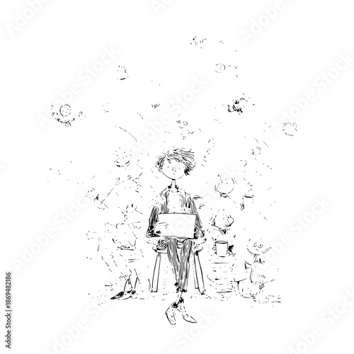 Conceptual representation of profound darkness and absolute void, a mysterious empty space.