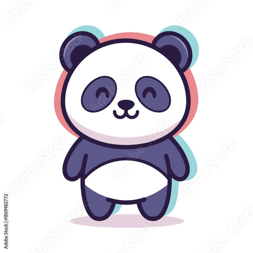 Adorable Cartoon Panda Bear Illustration