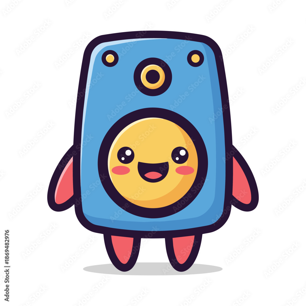 Obraz premium Cartoon Camera Character Illustration