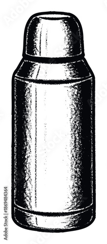 Vintage distressed milk can with a rough ink texture, suitable for farmthemed branding, dairy product labels, or classic marketing materials.