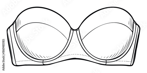 Stylish strapless womens undergarment for comfortable support and shape, perfect for apparel catalogs, fashion blogs, and lingerie retail promotions