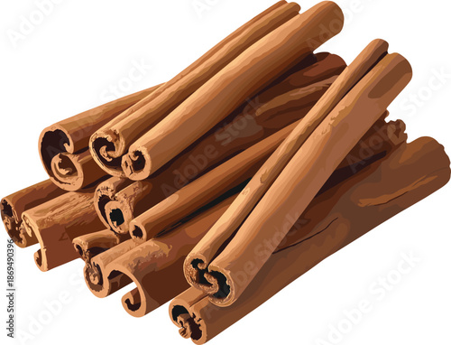 Brown Cinnamon Sticks Piled Together natural
