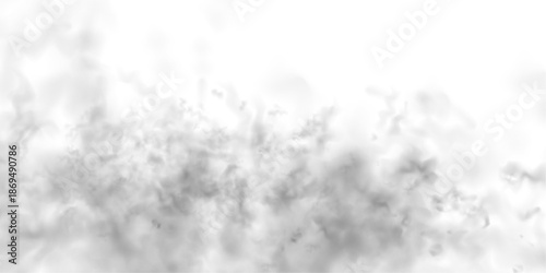 Soft white clouds and gray smoke plumes on a white background. Atmospheric phenomena such as mist, fog, and steam included. High-resolution cutout smoke and cloud vector PNG.