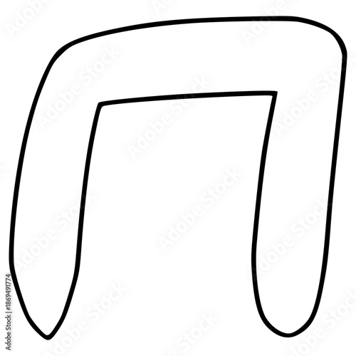 pigpen cipher H illustration hand drawn outline vector