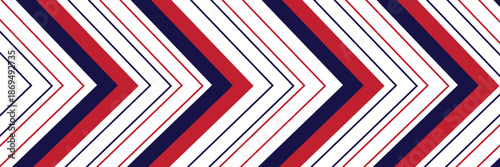 Red and Blue Chevron diagonal striped seamless pattern background suitable for fashion textiles, graphics