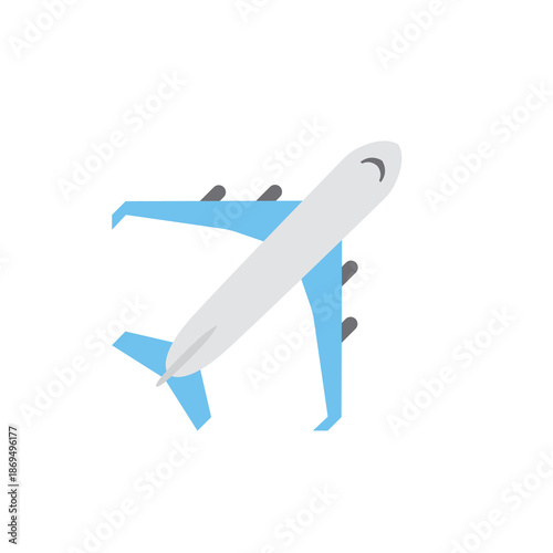 airplane plane travel traveling airport air emoji symbol sign icon vector illustration isolated flat