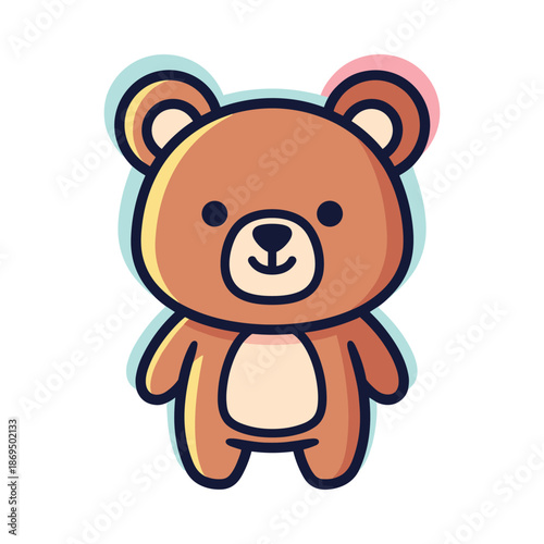 Adorable Cartoon Bear Illustration