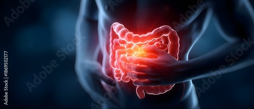 Abdominal pain concept, 3D x-ray illustration of stomach bowel inflammation with ache, stomach, abdominal, inflammation, pain, bowel, pain