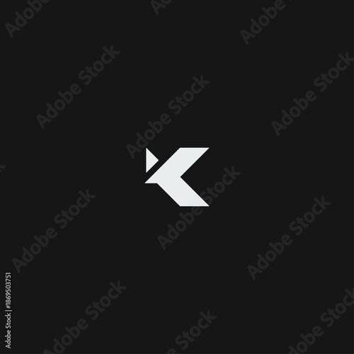 Letter K logo icon flat vector design