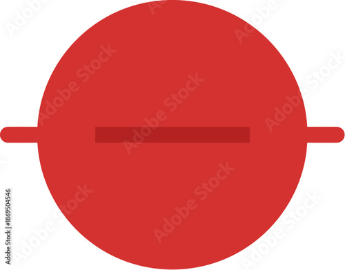 Minimalist Flat Circle Minus Sign Symbol Mark Shape Icon Graphic