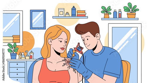 Couple Visiting Dentist Clinic for Dental Checkup and Conversation in a Bright Modern Office.