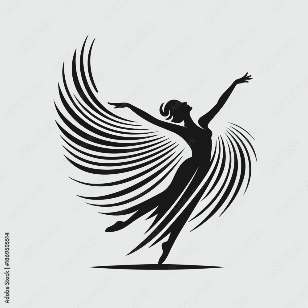 Fototapeta premium Vector illustration of dancing people icon