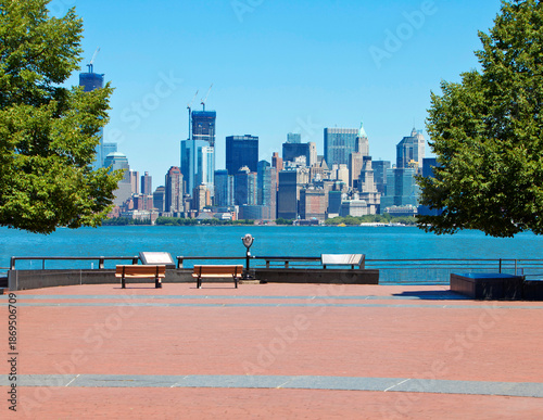 A view of New York City across the Hudson river