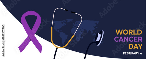 World cancer day flyer illustration