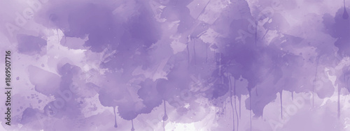 Abstract Watercolor Art with Gentle Lavender Brush Transitions