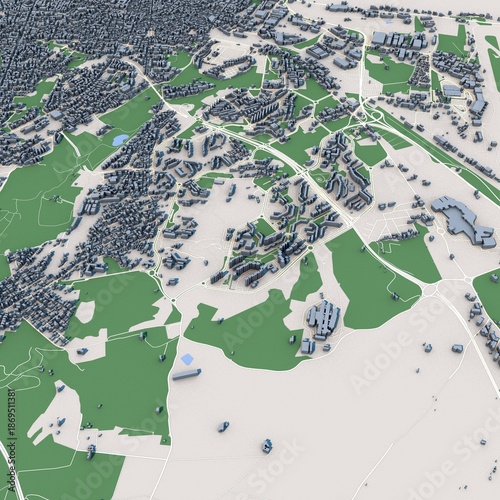 Catania City Italy 3D Rendering Map