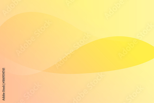 オレンジのグラデーションと曲線が重なる抽象的で爽やかな背景素材