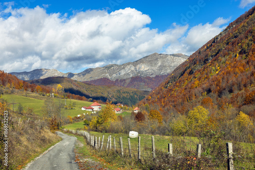 Beautiful autumn landscape in Prokletije National Park