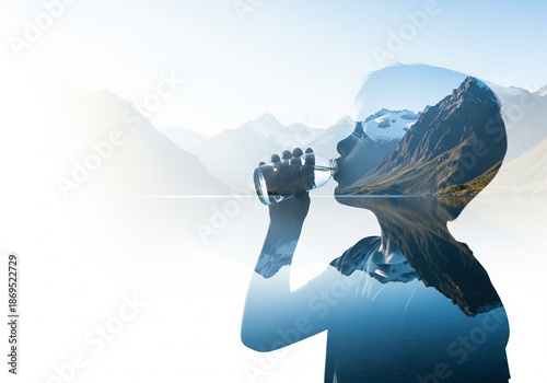 Double exposure photography for world water day