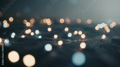 Mysterious Nighttime Cityscape with Blurred Bokeh Lights and Dark Moody Atmosphere Photography Image 4k hd video download