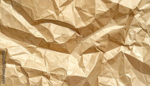 Crumpled brown paper surface with rough texture, minimal and rustic look.