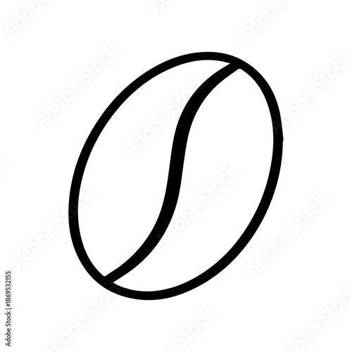 coffee bean line logo vector icon on a white background
Vector line logo icon
