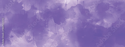 Expressive Purple Watercolor Painting with Organic Flow and Texture