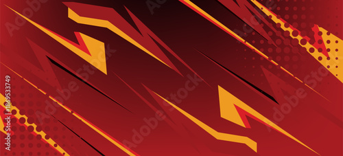 Abstract Red Sports Background Vector. International Sports Day Banner Illustration