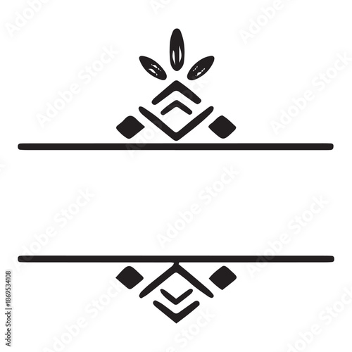 Elegant Ornamental Divider with Abstract Shapes