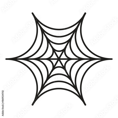 Spooky Spider Web Vector Illustration