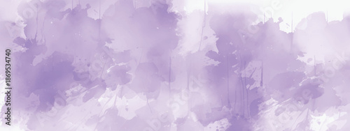 Dreamlike Abstract Watercolor Wash in Soft Lavender and Lilac Tones