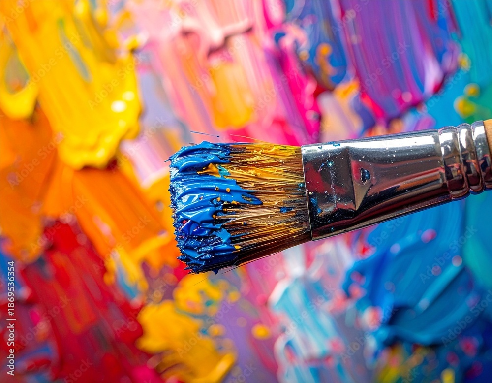 Fototapeta premium Colorful paint brush