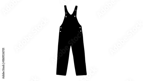 Mens Casual Pant, black isolated silhouette