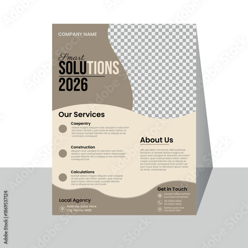 Clean And Creative Flyer Design Layout digital marketing agency flyer Brochure design 
 Save to Library Modern & professional corporate flyer template layout