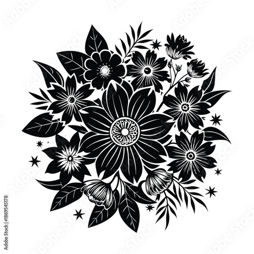 a nature tree on moon star victor silhouette 
