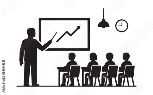 Logistics and Shipping Express Delivery Service Concept Illustration Silhouette vector