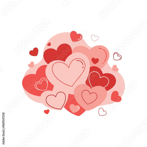 Red Page Page era Page Page Page era Page Packed Hearts Illustration