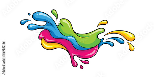 Colorful Paint Splash & Drip Vector Collection | Abstract Ink, Liquid Paint Splatter Backgrounds