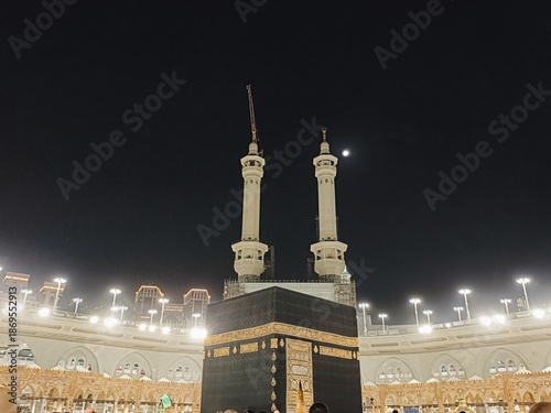 View of the Kaaba at night