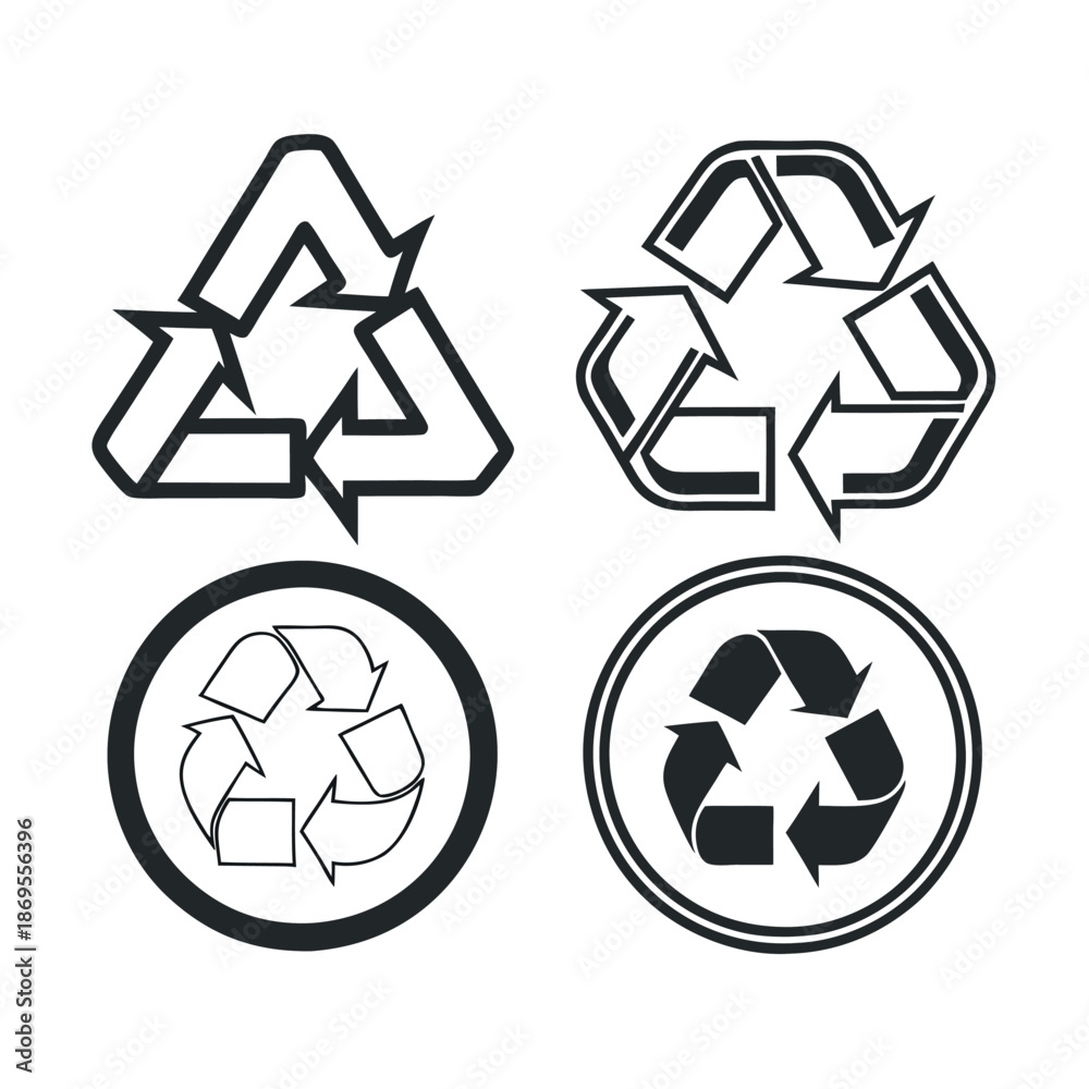 Obraz premium A high quality vector based Triman logo and recycle 