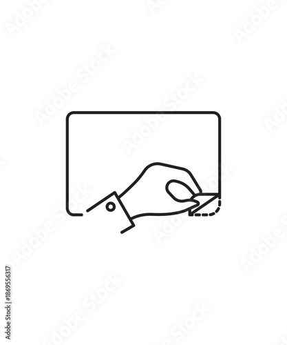 peel off icon, vector best line icon.