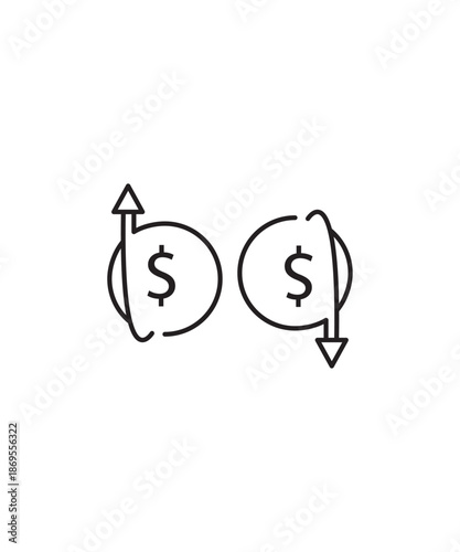 prise up and down icon, vector best line icon.